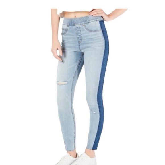 SPANX Distressed Two Tone Jeans - Picture 2 of 6